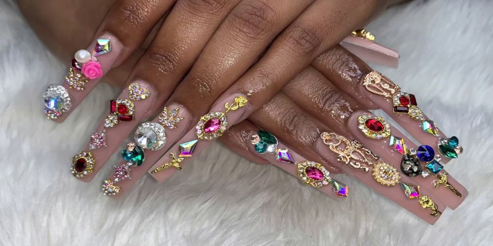 How to Decorate Your Nails with Charm Bling