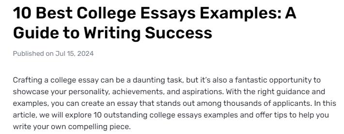 How Can a Person Select an Effective Topic for a College Essay?